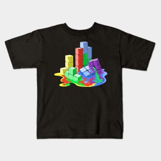 Melting Blocks Kids T-Shirt